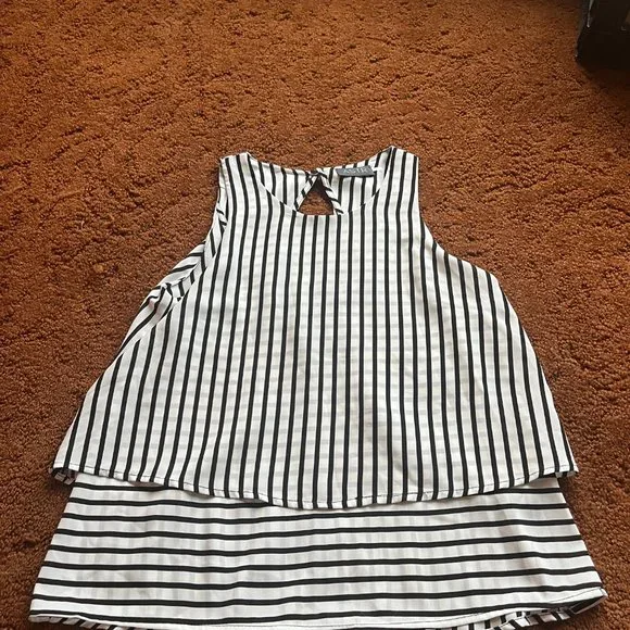 ASTR Striped Layered Tank Top - Picture 3 of 5